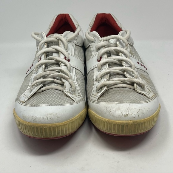 Ecco Street Premiere Golf Shoes Mens 11 - 11.5 EU 45 White Red Leather Spikeless main image 7